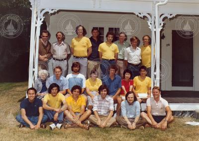 1978 Geophysical Fluid Dynamics program group on porch of Walsh cottage.