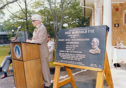 Paul M. Fye at dedication of eponymous laboratory