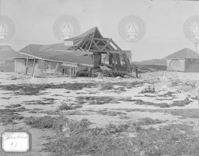 Damage from hurricane of 1938. 