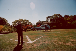 Helicopter arrivals, Clark dedication