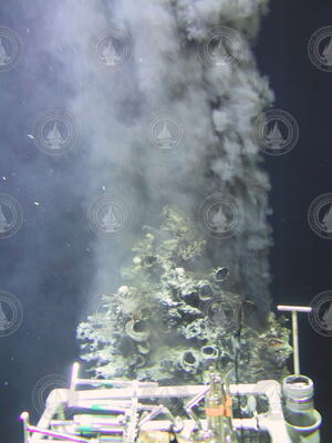Black smoker chimney viewed on Alvin Dive 3748.