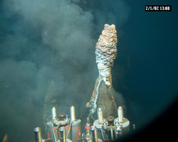 Black smoker chimney viewed during Alvin dive 3766.
