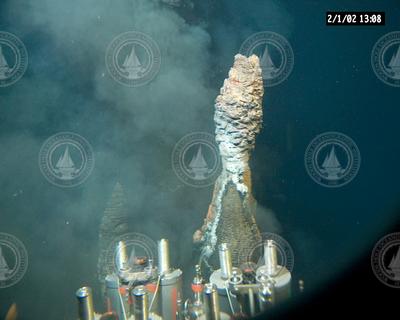 Black smoker chimney viewed during Alvin dive 3766.
