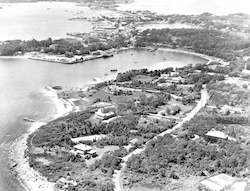 Aerial view Woods Hole, Little Harbor.