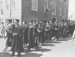 Procession of faculty at Commencement