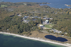 Aerial view of Quissett Campus from the South.