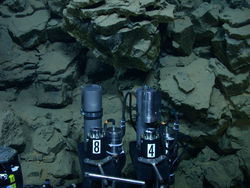 IGT's mounted on ROV Jason sampling around a vent field.