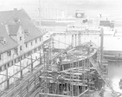 R/V Atlantis under construction at Burmeister & Wain shipyard.