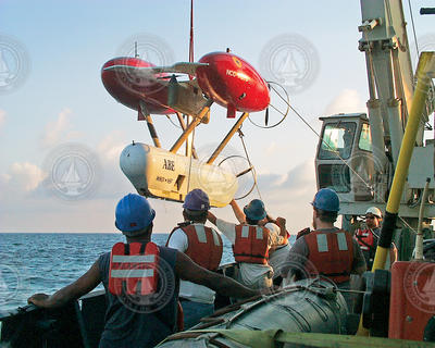 ABE being deployed from R/V Knorr.