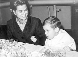 HSH Princess Grace of Monaco with son, Prince Albert II, onboard Chain.