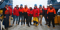 Bob Weller with the OOI Southern Ocean Node deployment team.