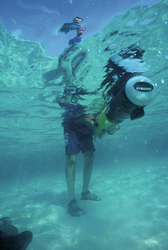 Andrey Scherbina deploying a REMUS 100 during research in Belize.