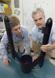 Dennis McGillicuddy and Cabell Davis with Video Plankton Recorder (VPR).