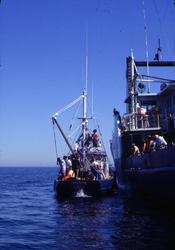 Asterias alongside unidentified boat