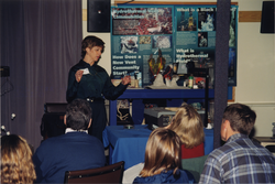 Teachers workshop at the Exhibit Center.