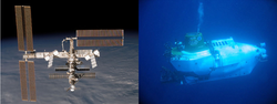 International Space Station and DSV Alvin composite.
