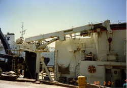 Deck crane on board the Atlantis II