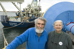 Rudy and Amelie Scheltema with Oceanus in background