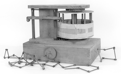 Articulated chain tow winch model. Experimental