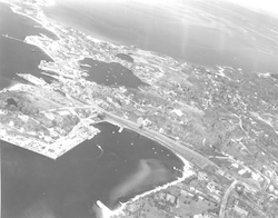 Aerial view of Little Harbor, Woods Hole
