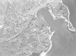 Aerial of Woods Hole - Little Harbor to Juniper Point