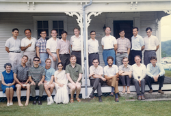 1967 Geophysical Fluid Dynamics program group on porch of Walsh cottage.