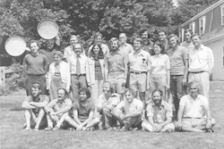 1974 Geophysical Fluid Dynamics program group on porch of Walsh cottage.