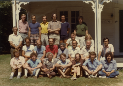 1976 Geophysical Fluid Dynamics program group on porch of Walsh cottage.