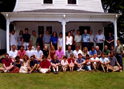 2001 Geophysical Fluid Dynamics program group on the porch of Walsh Cottage.