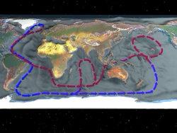 World ocean conveyor belt animation