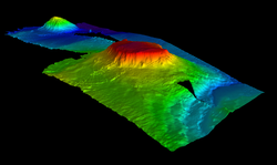 Multibeam sonar image of Bear and Physalia Seamounts.
