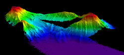 Multibeam sonar image of Manning Seamount.