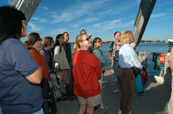 2004 Ocean Science Journalism Fellows aboard Tioga.