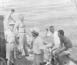 Crew on deck off the Cariaco Trench