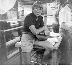Betty Bunce in main lab of Atlantis II
