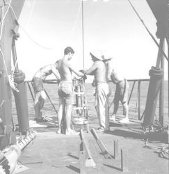Working with gear on deck of Chain