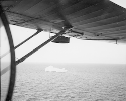 Iceberg in water, seen from PBY aircraft