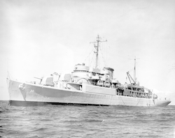 Full view of the USS San Pablo