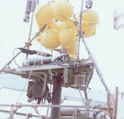 Buoy and instrumentation aboard Knorr