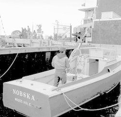 The Nobska alongside WHOI dock